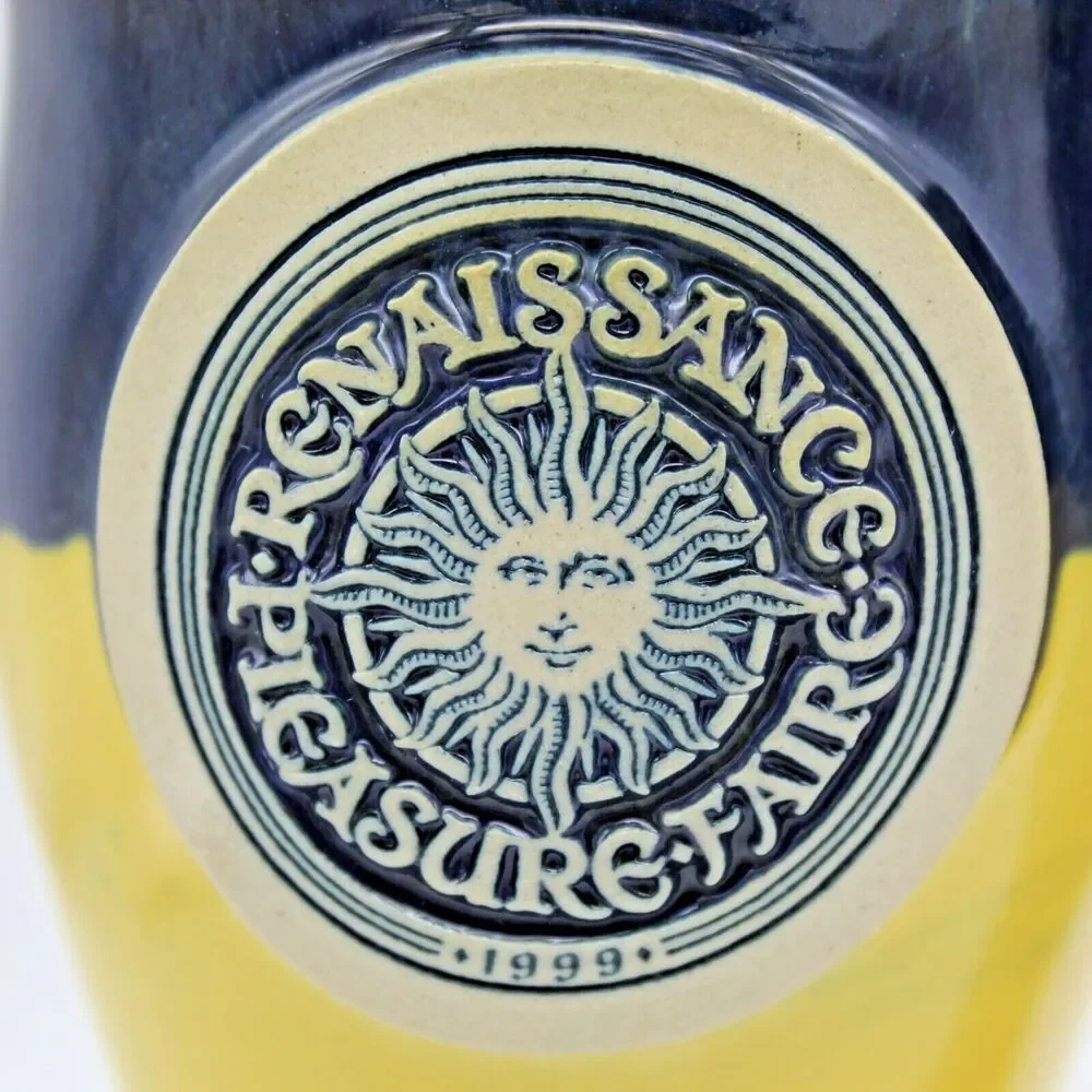 Drip Glaze Pottery Pilsner Beer Goblet Mugs Renaissance Pleasure Fair 1999